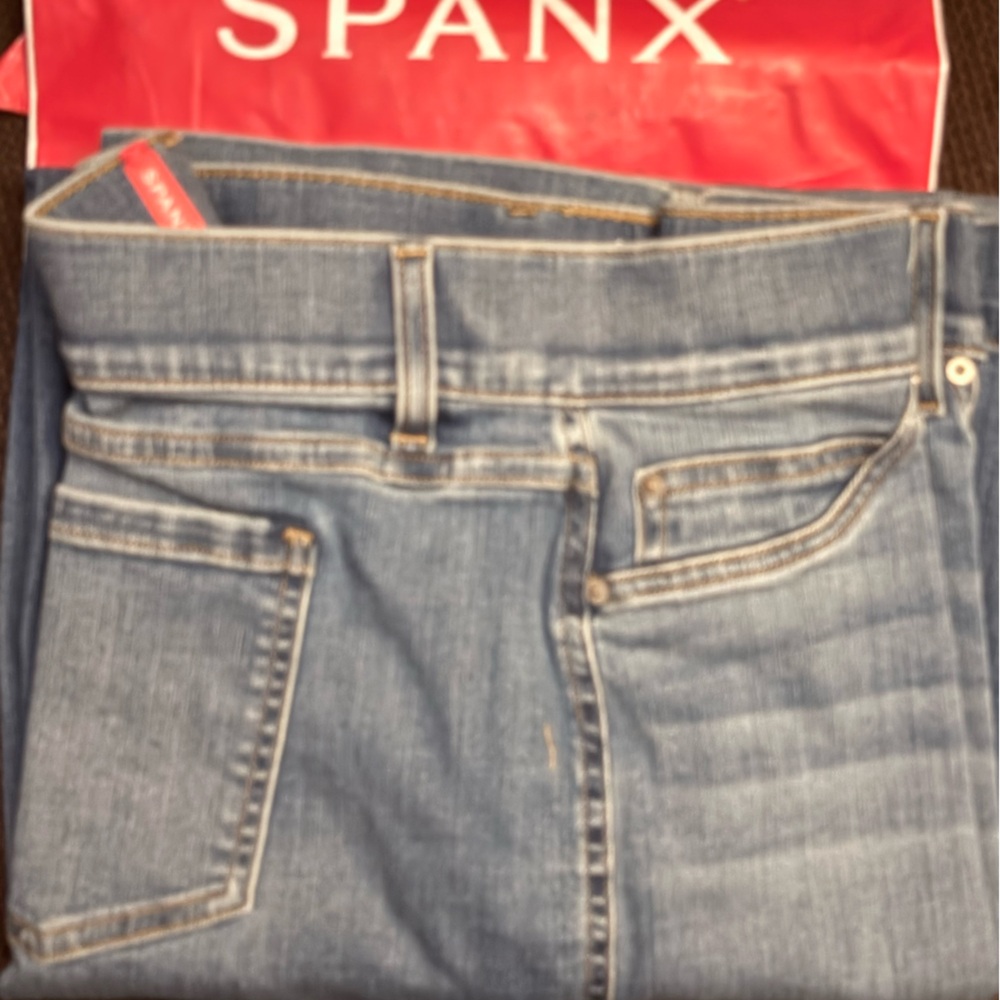 SPANX Women's Classic Blue wide leg jeans